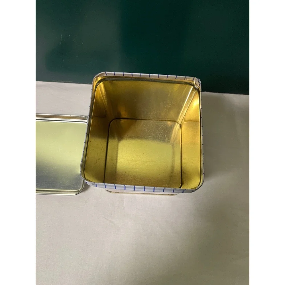 Vintage Coca-Cola Baseball Theme Collectible Tin Square Metal Storage Box 5in
